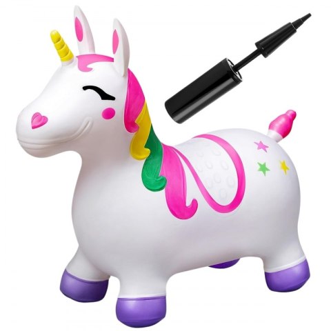 WOOPIE 54573 Skoczek gumowy Jednorożec biały