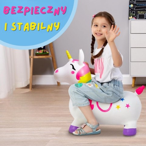WOOPIE 54573 Skoczek gumowy Jednorożec biały