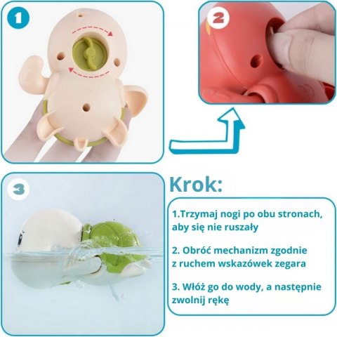 WOOPIE 55068 Żółwik Zabawka do kąpieli brązowy