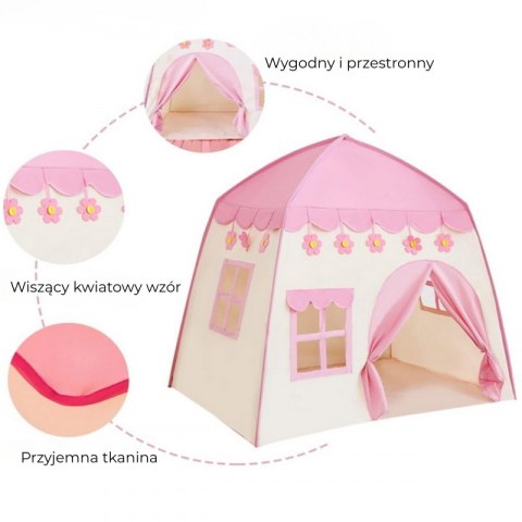 WOOPIE 55365 Namiot Księżniczki z kwiatkami różowy