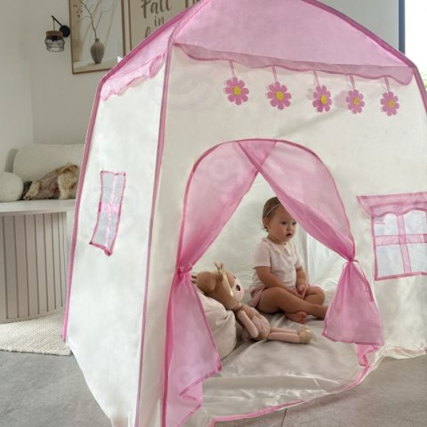 WOOPIE 55365 Namiot Księżniczki z kwiatkami różowy