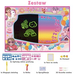 WOOPIE 56096 Mata wodna do malowania Jednorożec różowa