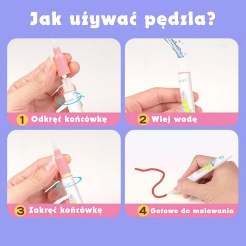 WOOPIE 56096 Mata wodna do malowania Jednorożec różowa