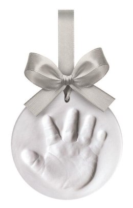 Gipsowa zawieszka odcisk ze wstążką Happy Hands