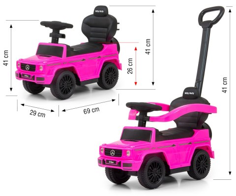 MILLY MALLY 3692 Pojazd z rączką Mercedes G350d pink