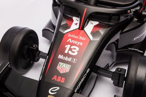 Pojazd Bolid Formuły E Porsche Czerwony