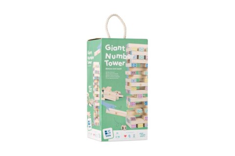 BS Toys, drewniana gra wieża numerów z kostką
