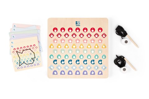 BS Toys, drewniana tablica do kodowania Przeplatanka z kartami pracy