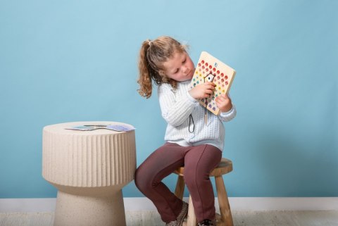 BS Toys, drewniana tablica do kodowania Przeplatanka z kartami pracy