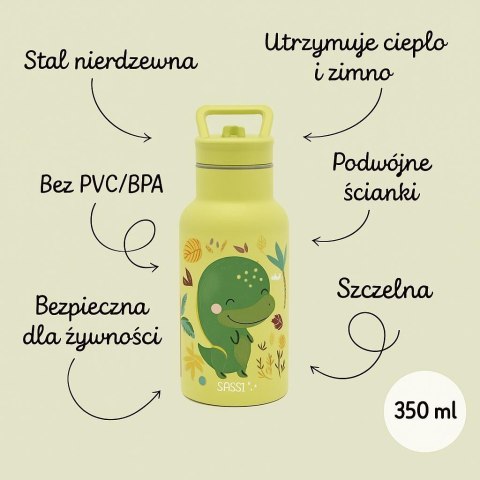 Butelka termiczna 350 ml Dinozaur SASSI