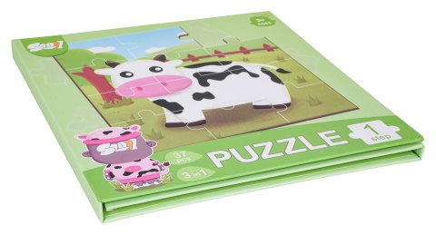 Magnetyczne Puzzle Zwierzęta + Książeczka