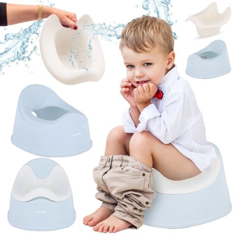 Nocnik antypoślizgowy z oparciem i wkładem sunbaby niebieski & biały