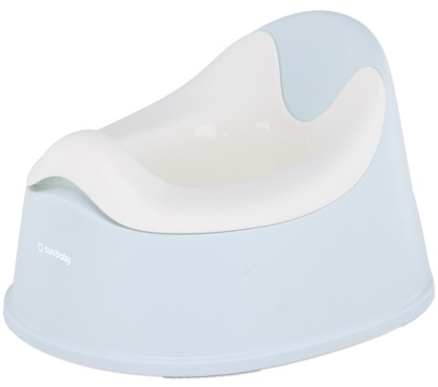 Nocnik antypoślizgowy z oparciem i wkładem sunbaby niebieski & biały