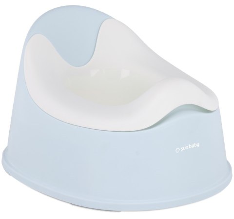 Nocnik antypoślizgowy z oparciem i wkładem sunbaby niebieski & biały