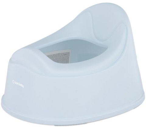 Nocnik antypoślizgowy z oparciem i wkładem sunbaby niebieski & biały