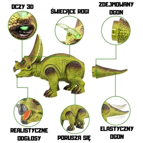 WOOPIE 53958 Zdalnie sterowany Dinozaur Triceratops