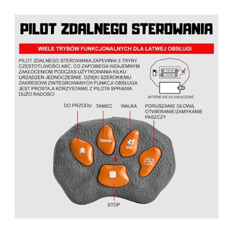WOOPIE 53965 Zdalnie sterowany Dinozaur T-Rex