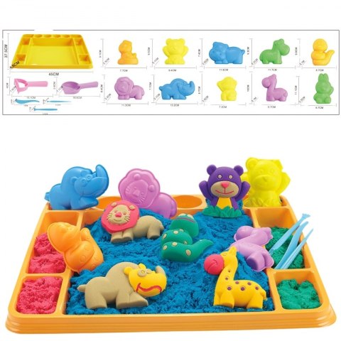 WOOPIE 54771 Stolik z piaskiem kinetycznym ZOO 1,2kg