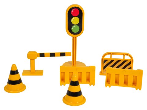 Zestaw Autek Budowlanych z Funkcją Dźwięku i Świateł + Akcesoria