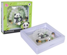Zestaw Biżuterii Panda Biała Bransoletka