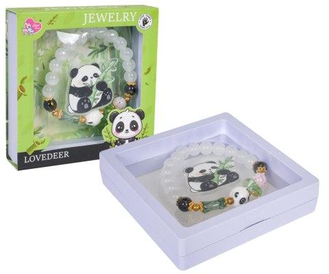 Zestaw Biżuterii Panda Biała Bransoletka