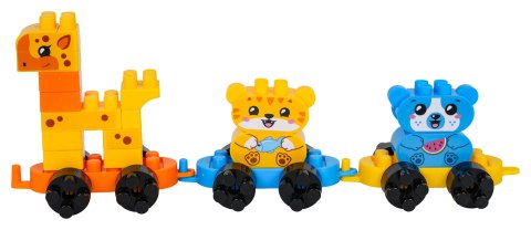 Zestaw Dużych Klocków Kolejka Zwierząt