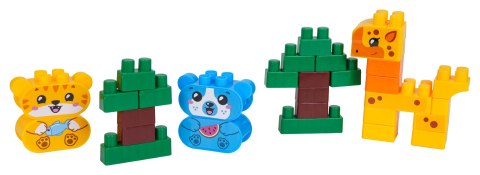 Zestaw Dużych Klocków Kolejka Zwierząt
