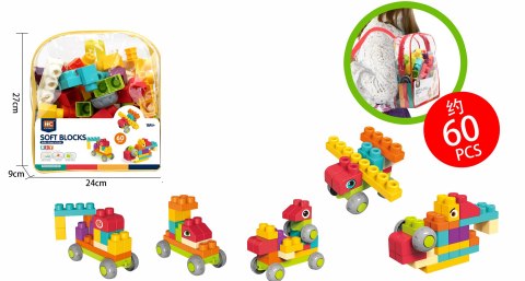 Zestaw Miękkich Klocków 60el. + Plecak