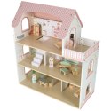 Domek dla lalek drewniany LULILO Peonio 70cm LED róż