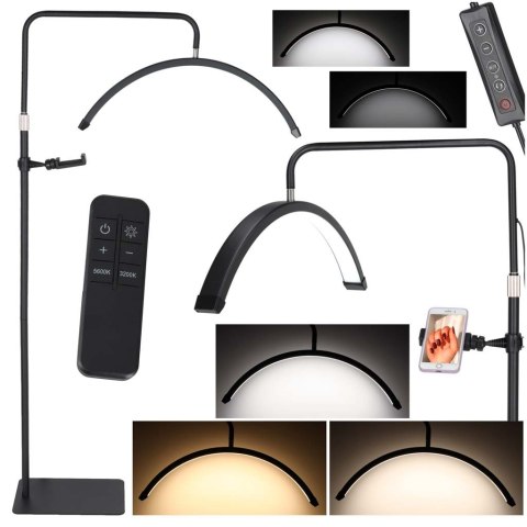 Lampa do przedłużania rzęs LED 36W regulowana kosmetyczna bezcieniowa łuk