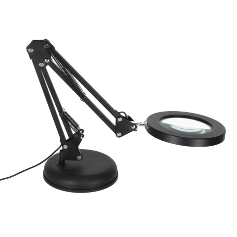 Lampka na biurko biurkowa LED z lupą szkło powiększające obrotowy wysięgnik 2 sposoby mocowania