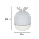 Lampka nocna projektor gwiazd LED USB obrotowy 6 motywów pilot jelonek