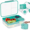 Lunch box śniadaniówka pudełko śniadaniowe z przegródkami dzielone 2200ml miętowe