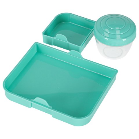 Lunch box śniadaniówka pudełko śniadaniowe z przegródkami dzielone 2200ml miętowe