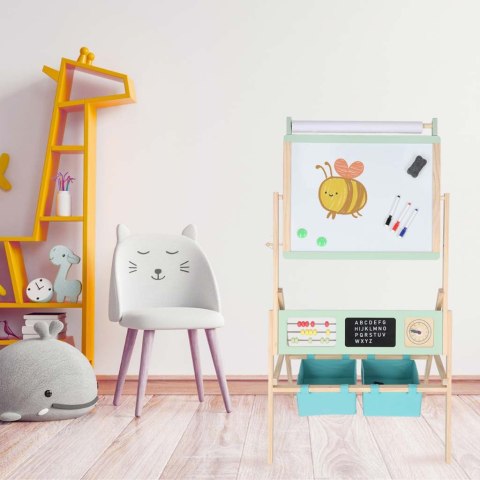 Tablica magnetyczna kredowa dwustronna LULILO Kredo kredy markery magnesy kosze