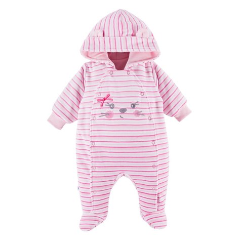 EWA 758507 RUN&FUN Pajac welurowy ociepl. róż 68