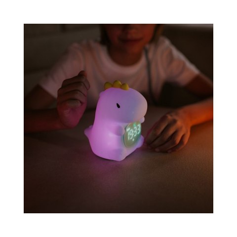 MARY'S MW61483 Lampka nocna LED RGB Dino z budzikiem