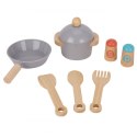 TOOKY TOY Duża Drewniana Kuchnia dla Dzieci 10 el. FSC