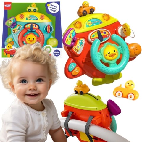 WOOPIE BABY Interaktywna Kierownica Samolot Pojazd na Łózeczko Wózek Efekty 18m+