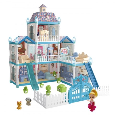 WOOPIE Domek dla Lalek Zimowy Ogród z Akcesoriami i Lalką Podświetlany 191el.