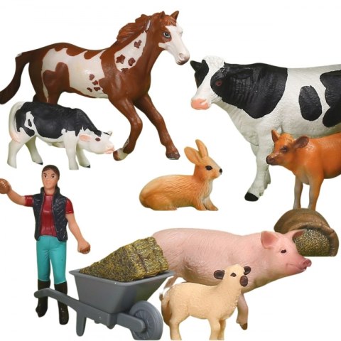 WOOPIE Figurki Zwierząt Szczęśliwa Farma 10el.