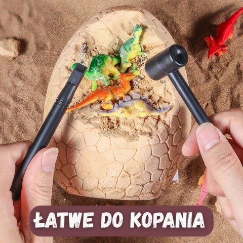 WOOPIE Wykopalisko Jajko Dinozaura Zestaw Archeologa do Rozkopania 12 Dinozaurów