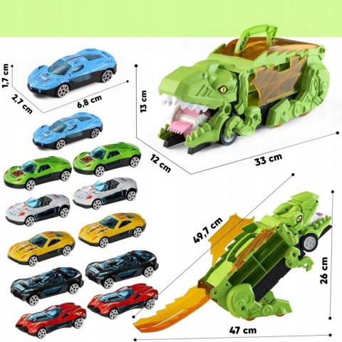 WOOPIE Zestaw Pojazdów Tor Dinozaur Pożeracz 13el.