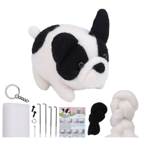 Zestaw Kreatywny Do Filcowania DIY Wełna Czesankowa Pies Kot Mix