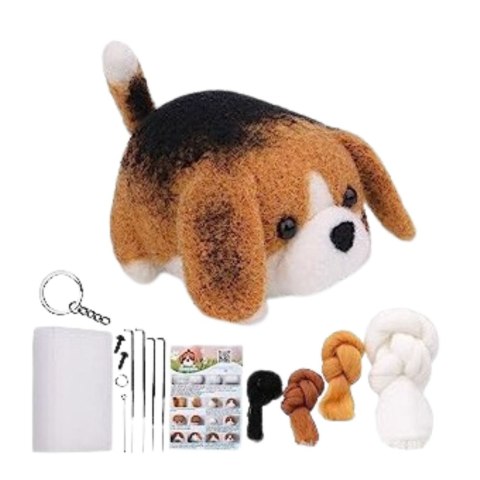 Zestaw Kreatywny Do Filcowania DIY Wełna Czesankowa Pies Kot Mix