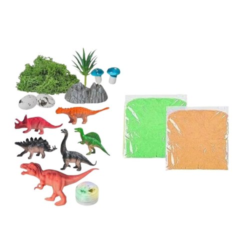 Zestaw Kreatywny Terrarium Dla Dinozaurów DIY Lampka LED Pilot