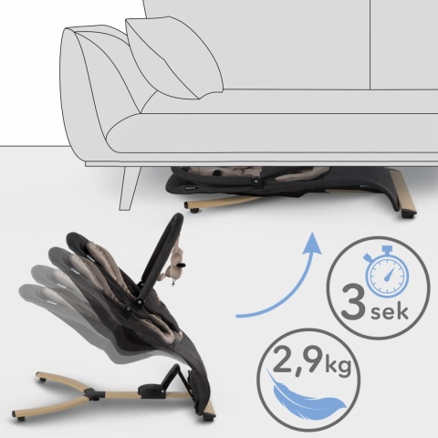 Kidwell Leżaczek bujaczek RUBI Black Gold