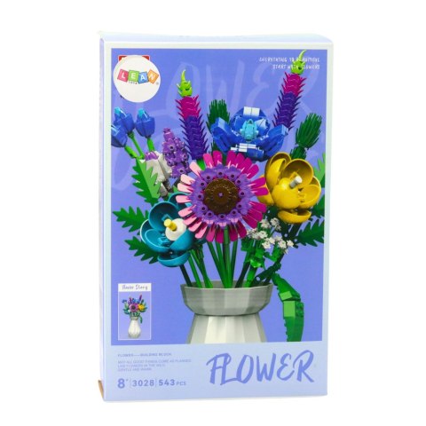 Klocki Konstrukcyjne Bukiet Kwiaty W Białym Wazonie 543 el.
