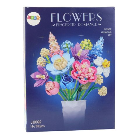 Klocki Konstrukcyjne Kwiaty Kolorowy Bukiet 880 el.