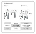 MALTEX SET LUNA CLASSIC Stolik dla dzieci + krzesełko biały/niebieski